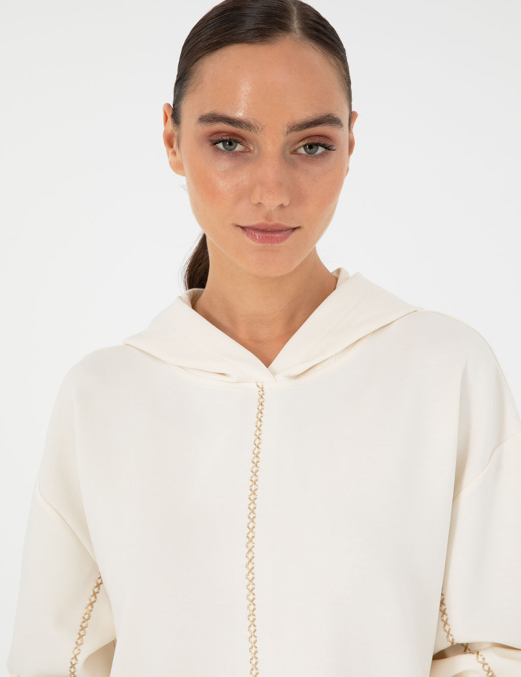Ekru Oversize Sweatshirt