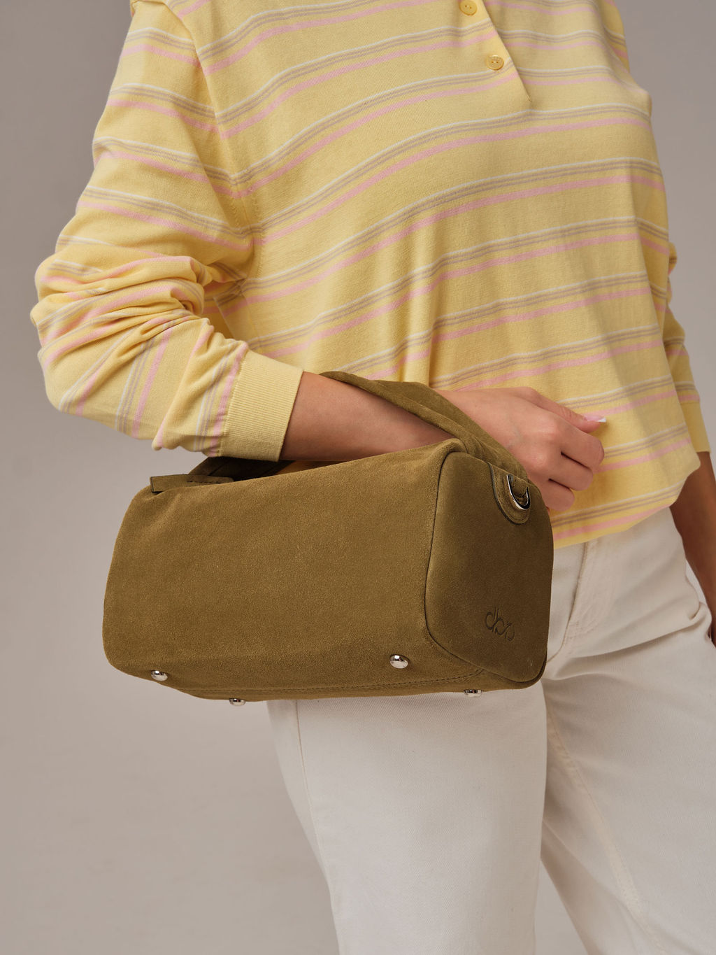 Замшевая сумка Solea DBR 31365 белый мох  фото 2