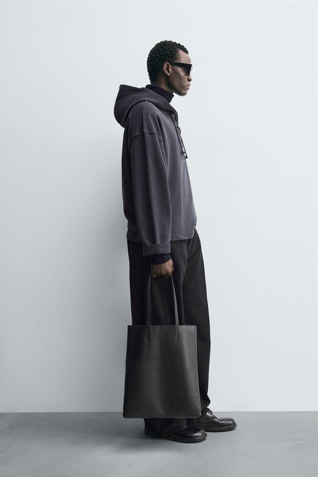 TEXTURED DRAWSTRING SWEATSHIRT - Zara фото 4