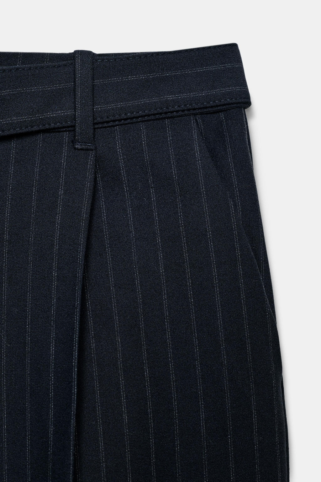PINSTRIPED TROUSERS WITH BELT - Zara фото 8
