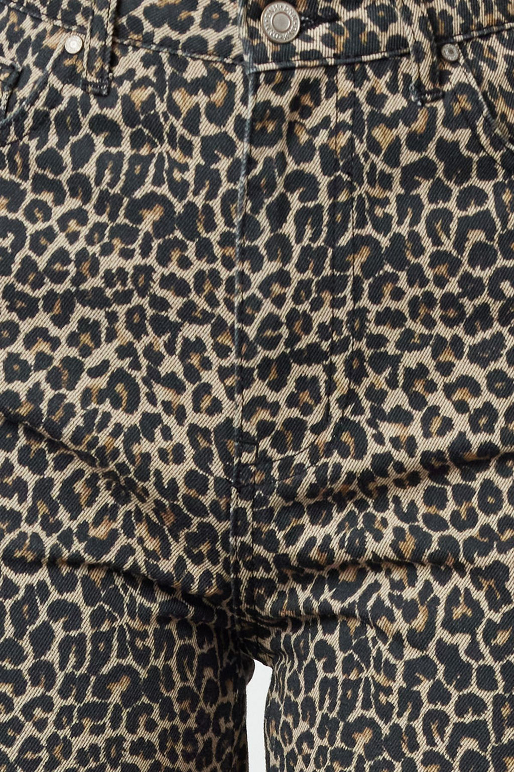 Cok Renkli Leopar Bask?l? Kahverengi Yuksek Bel Wide Leg Jeans TWOSS24JE00286 - Trendyolmilla фото 3
