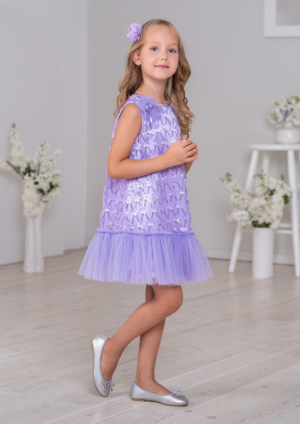 Анфиса, нарядное платье сиреневый/122-60-54