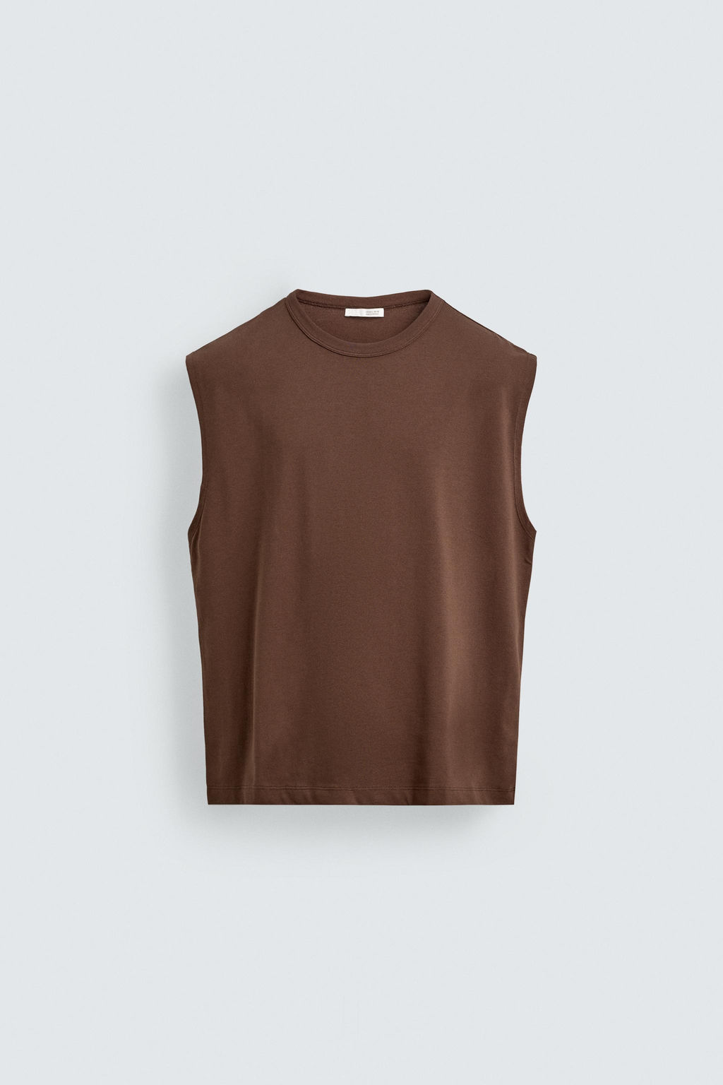 CAMISETA TANK RELAXED FIT / Marr?n oscuro