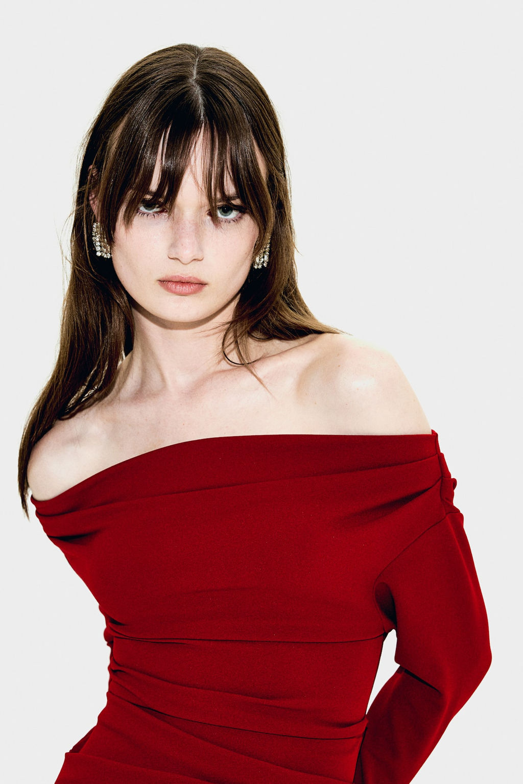 Vestido off-the-shoulder drapeado - H&m фото 3