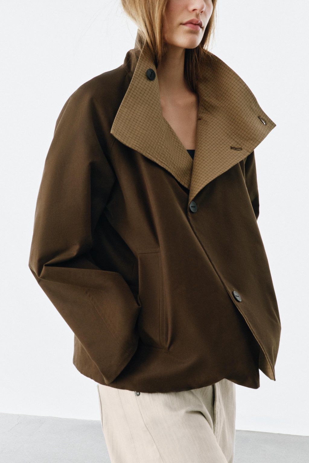 REVERSIBLE CHECK JACKET ZW COLLECTION - Zara фото 5