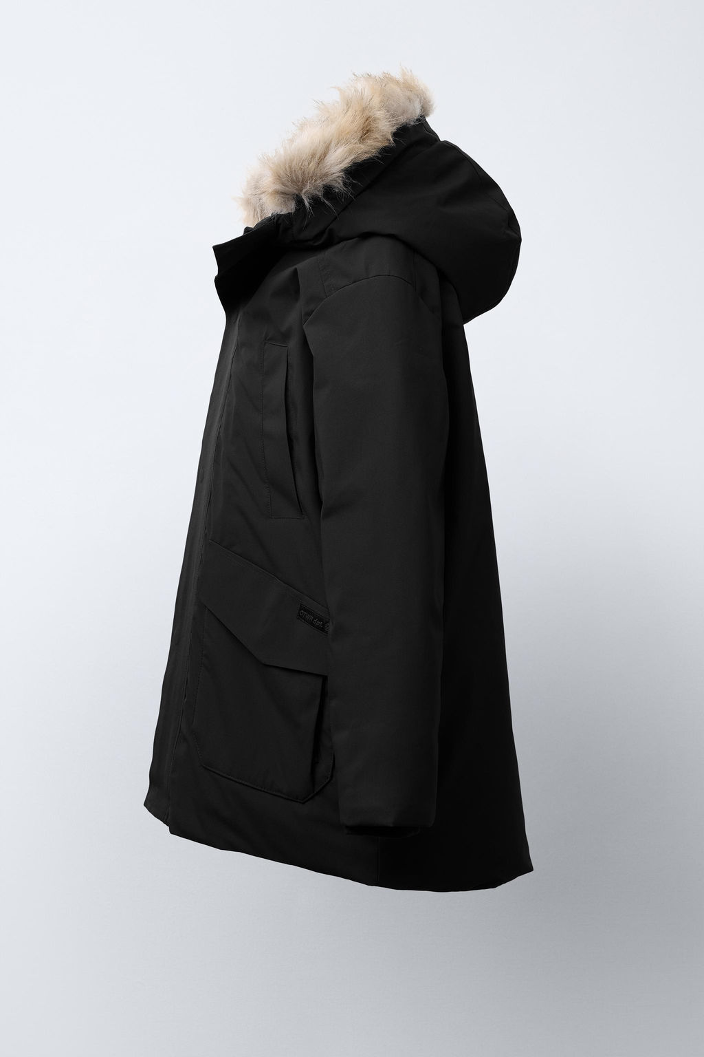 LONG FEATHER AND DOWN WATER-REPELLENT PUFFER JACKET WITH DETACHABLE FAUX FUR HOOD - Zara фото 4
