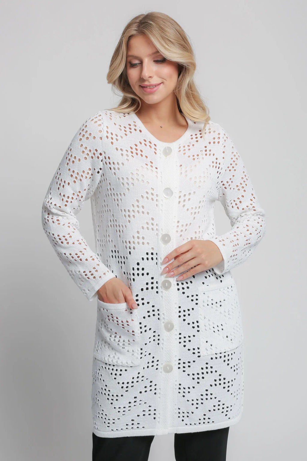 Кардиган С 1539/белый