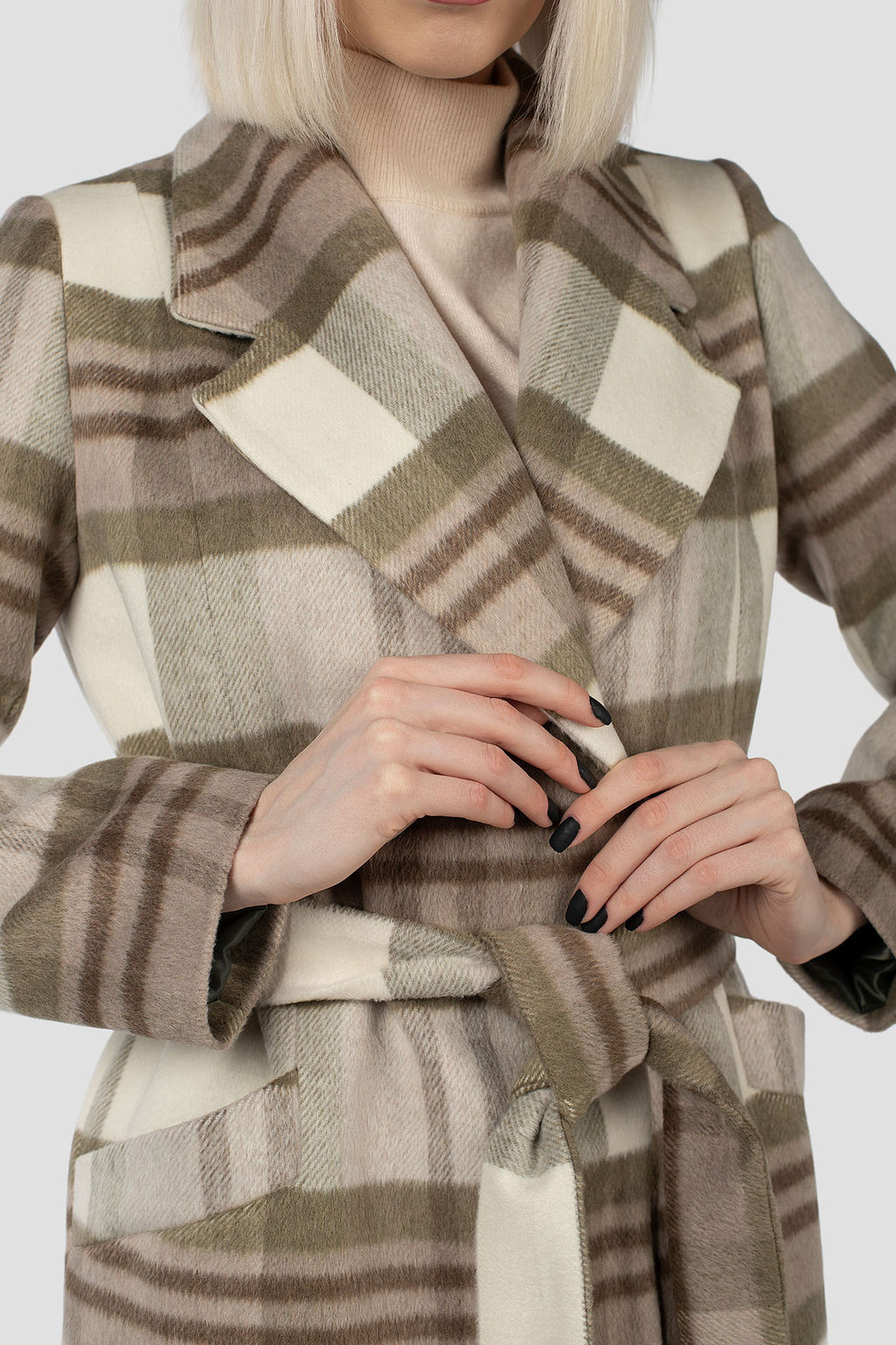 Пальто женское демисезонное (пояс) - El podio фото 8