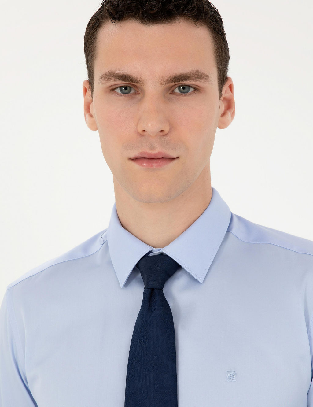 Koyu Mavi Slim Fit Uzun Kollu Basic G_mlek - Pierre cardin фото 9