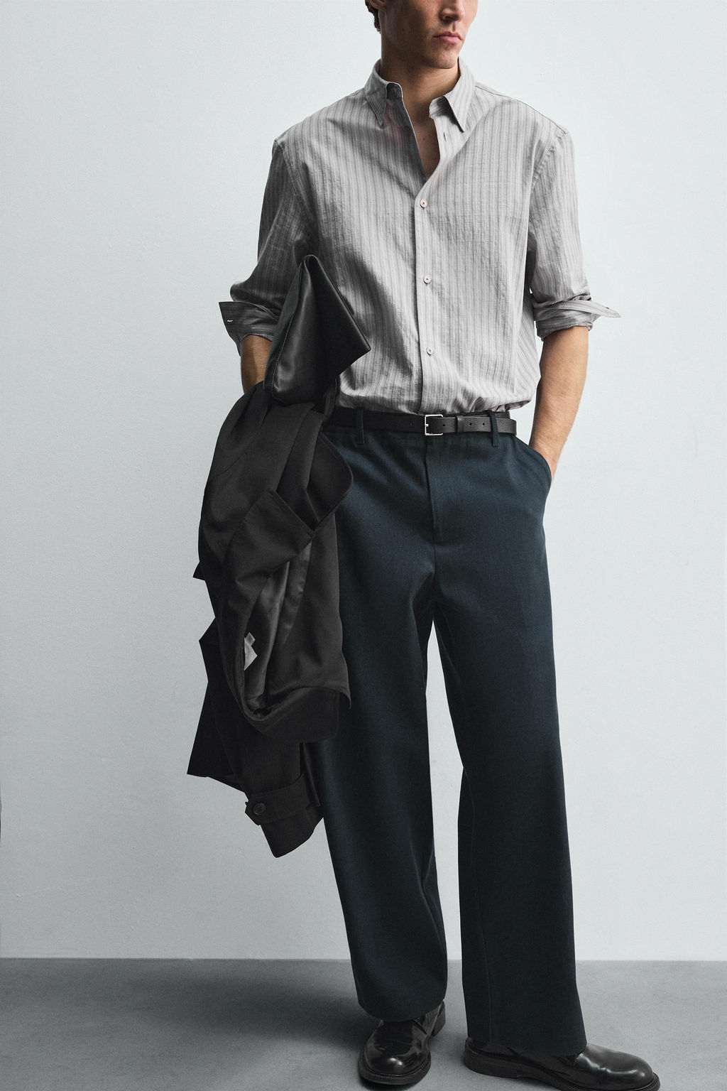 LYOCELL-COTTON BALLOON FIT TROUSERS