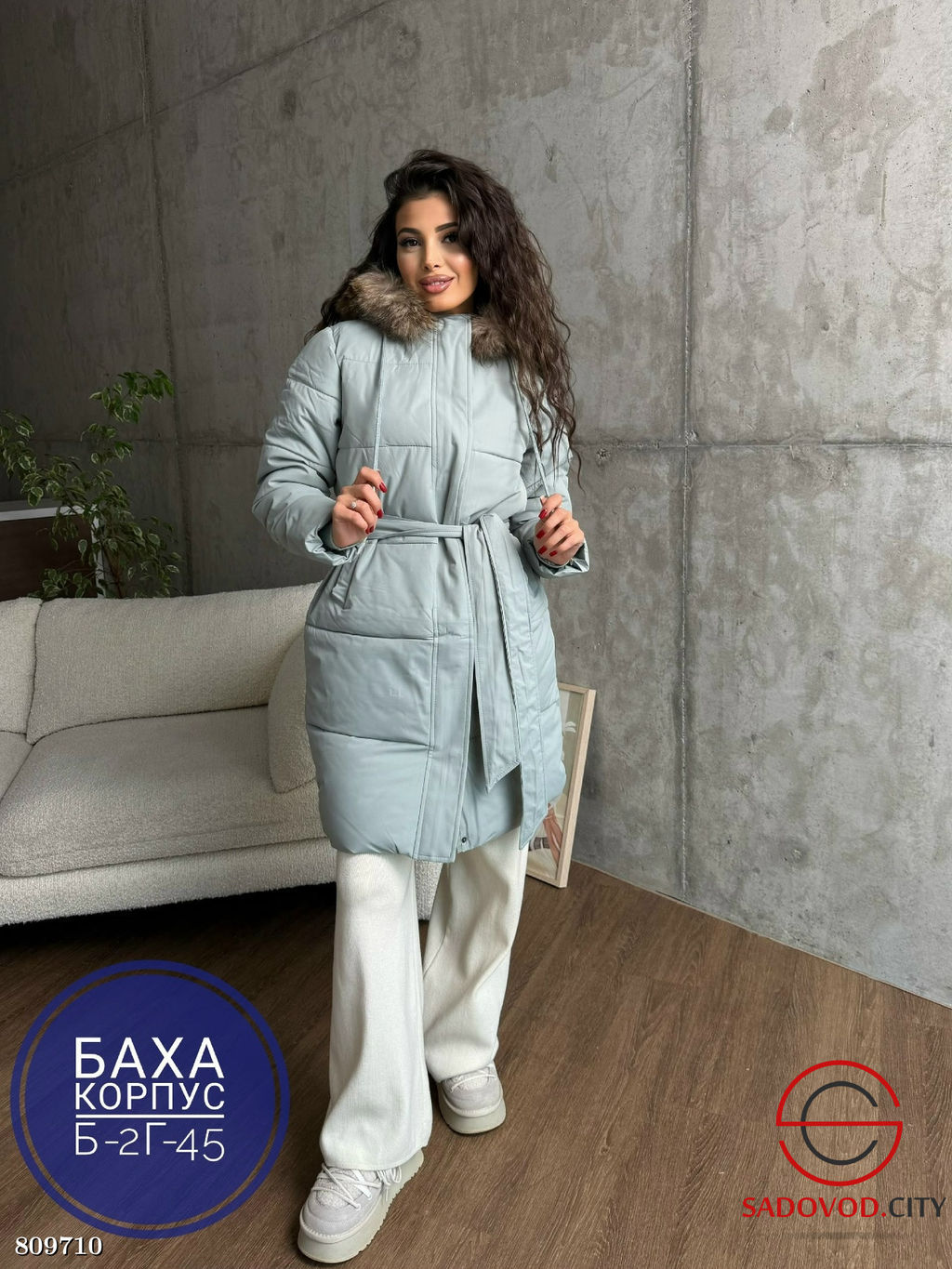 куртка женская с поясом - Bruno фото 4