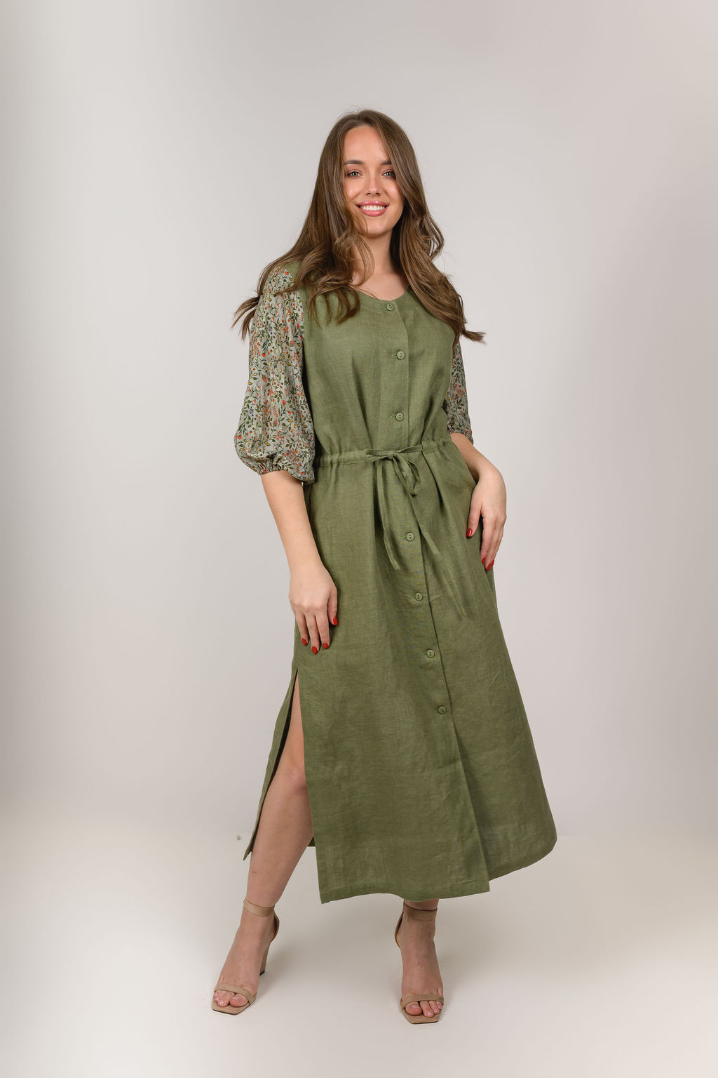 Платье  100% лен