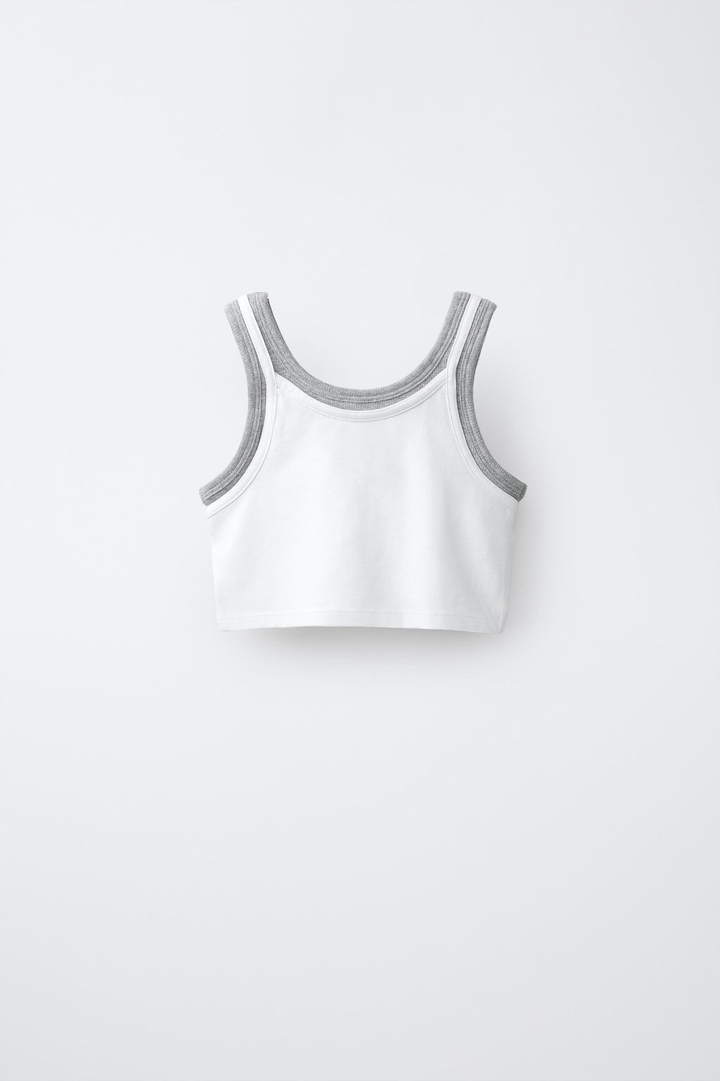 TOP DOBLE CONTRASTE / Blanco - Zara фото 2