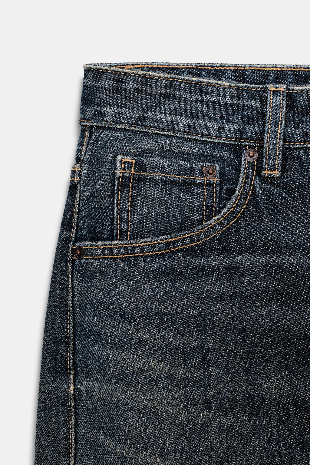 JEANS TRF BAGGY BALLOON TIRO MEDIO / Azul - Zara фото 9