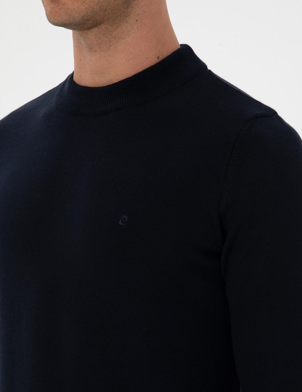 Lacivert Slim Fit _eyrek Yaka Basic Triko Kazak - Pierre cardin фото 7