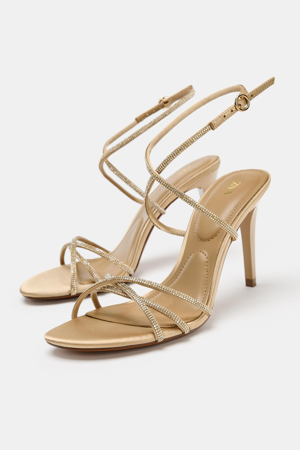 SANDALIA TAC?N BRILLOS / Beige - Zara фото 3