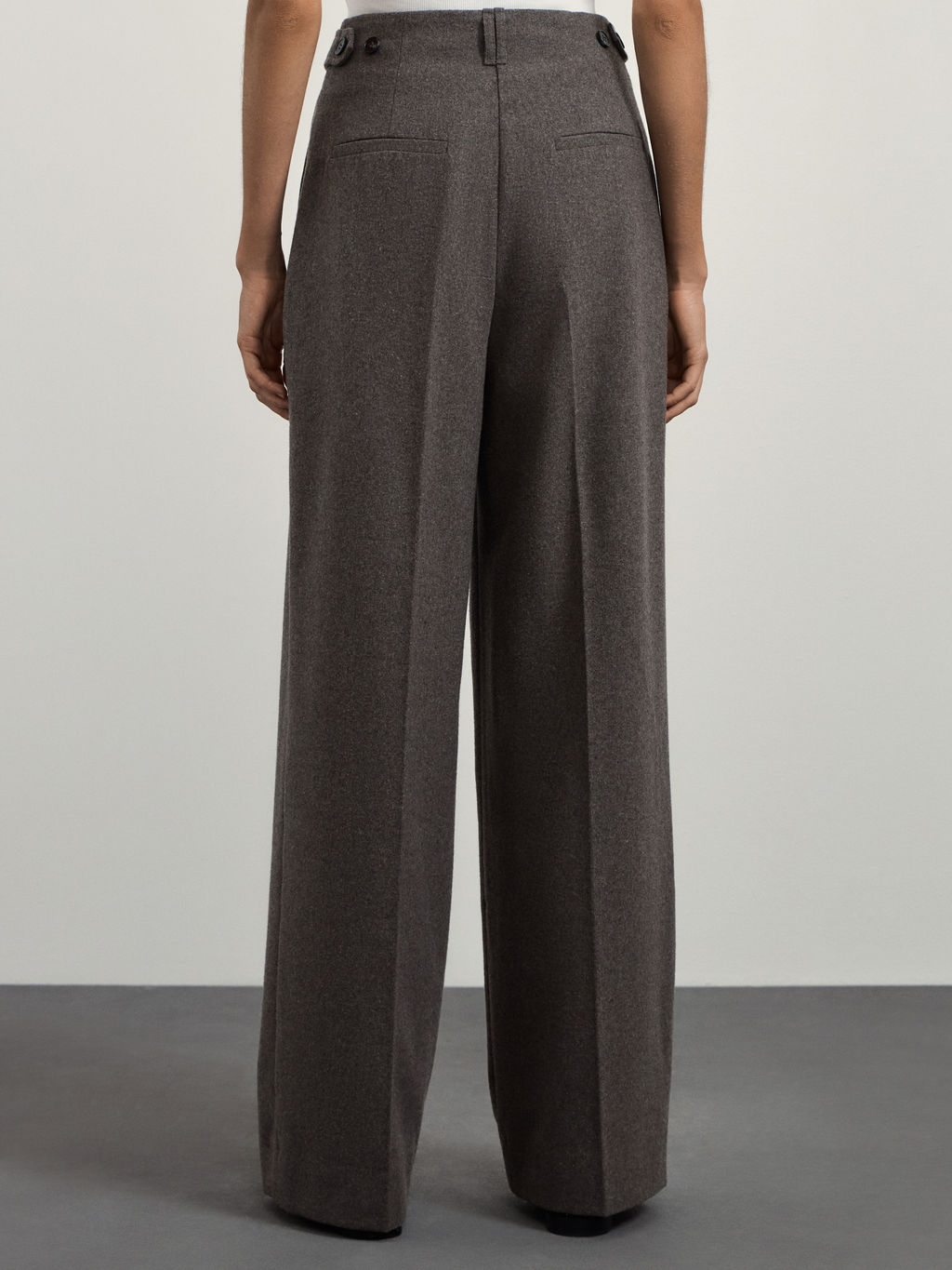 Брюки из шерсти с защипами / Zarina  фото 4