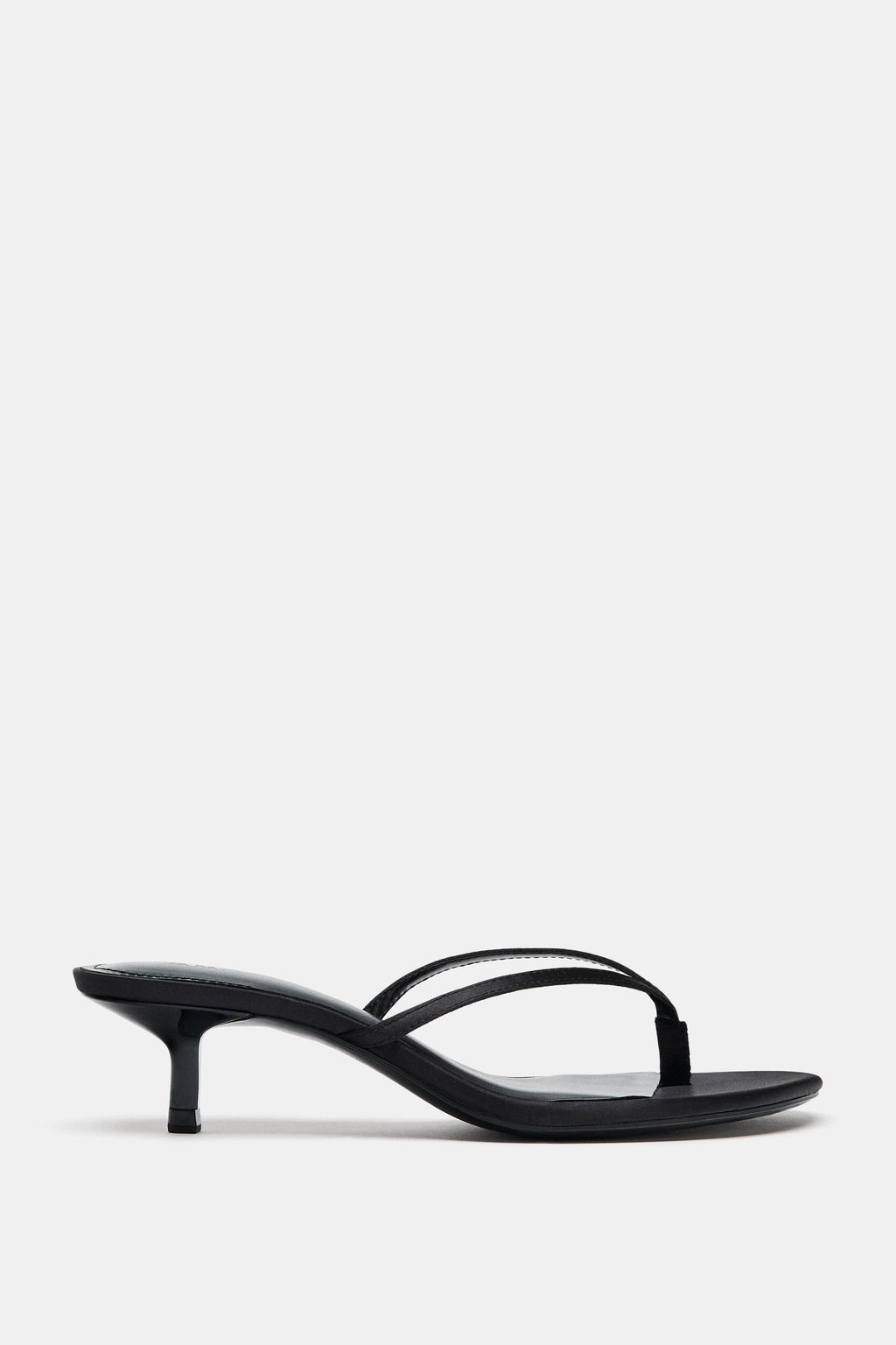 SATIN KITTEN HEEL SANDALS - Zara фото 9