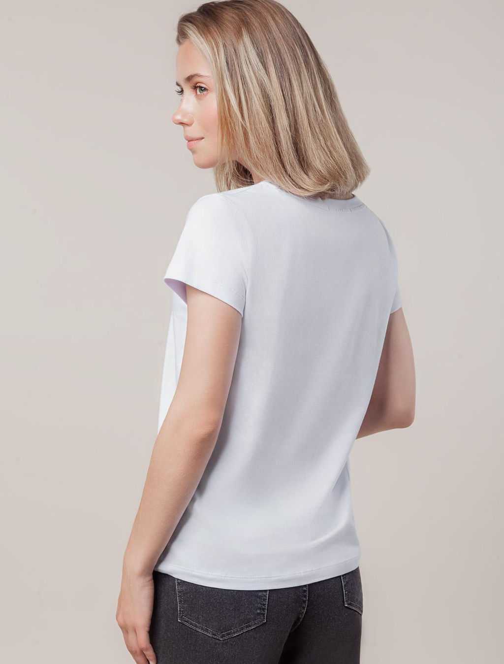 VILATTE / Футболка из премиального хлопка с эластаном  фото 4