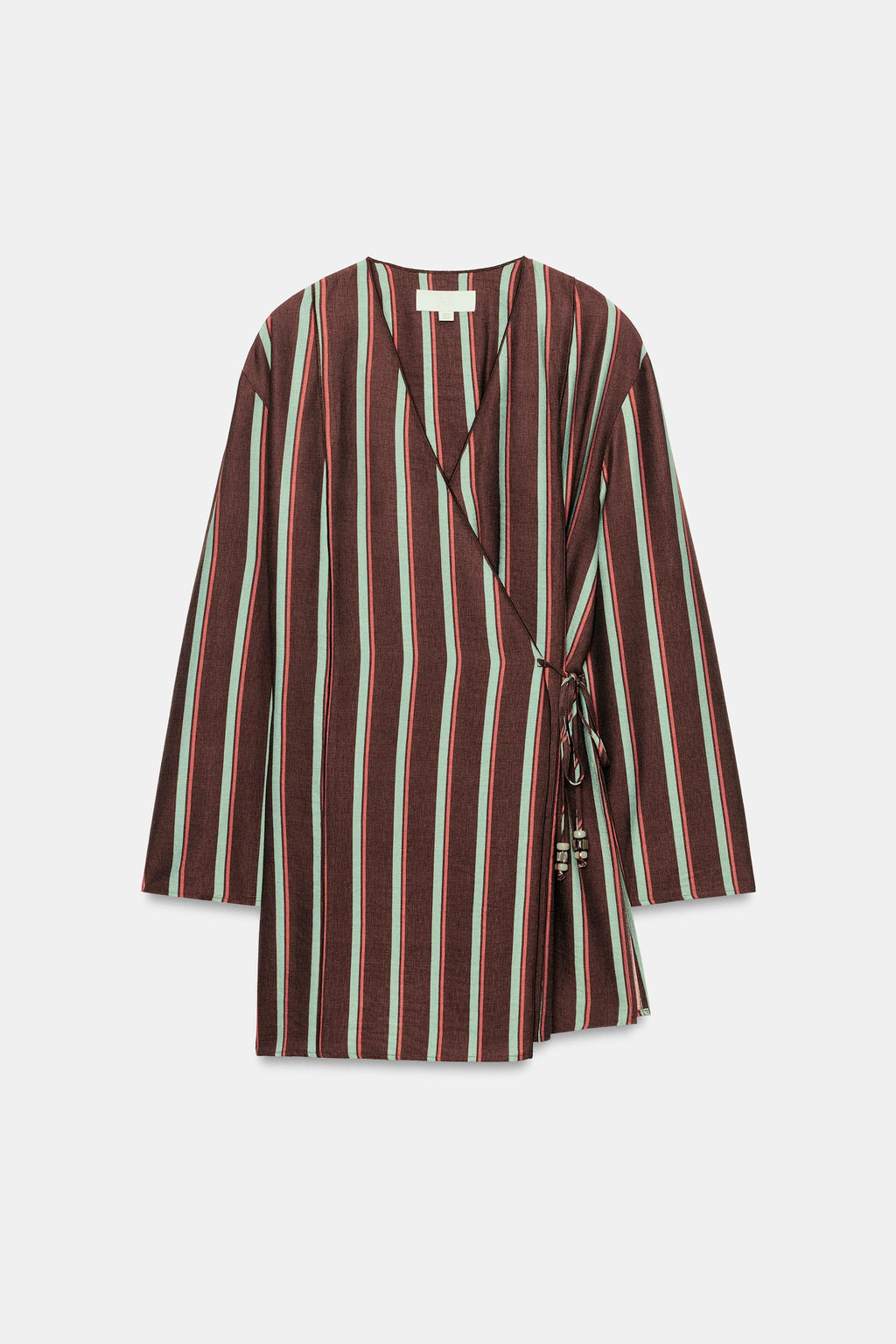CHAQUETA CRUZADA RAYAS / Rayas marrones - Zara фото 6