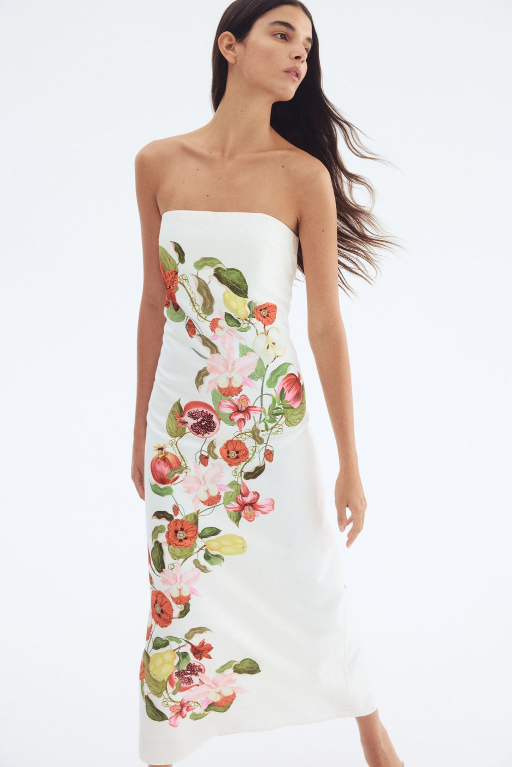 Vestido estampado en mezcla de lino - H&m фото 5