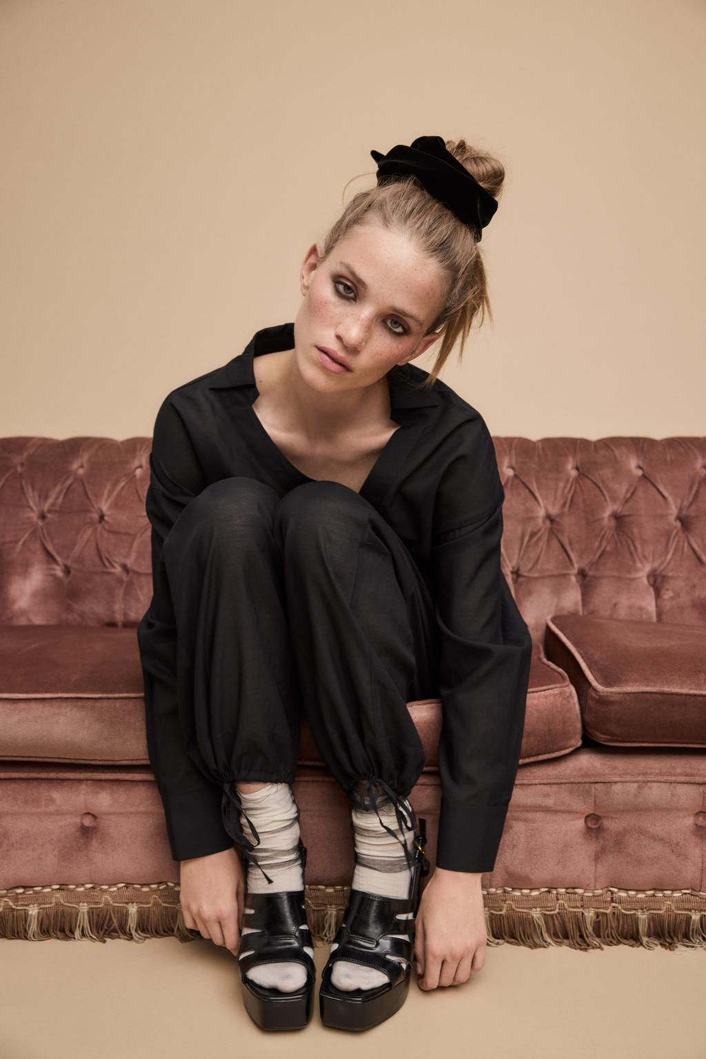 TROUSERS WITH TIES AT THE HEMS - Zara фото 2