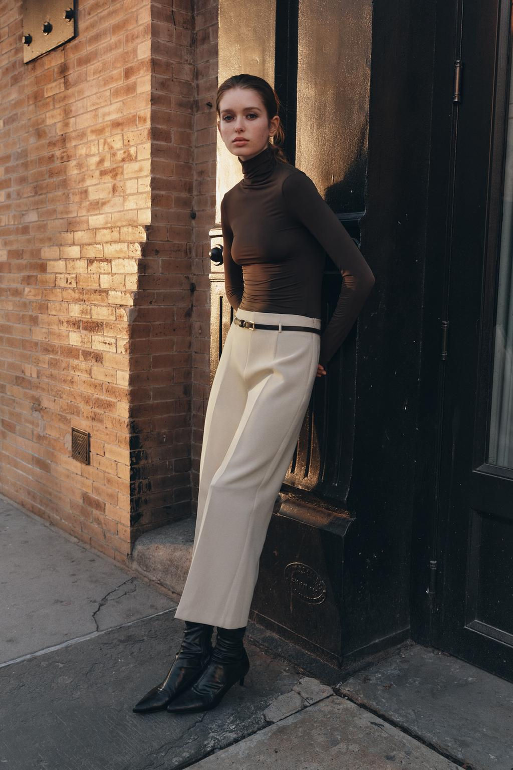 ZW COLLECTION BELTED CULOTTES - Zara фото 6