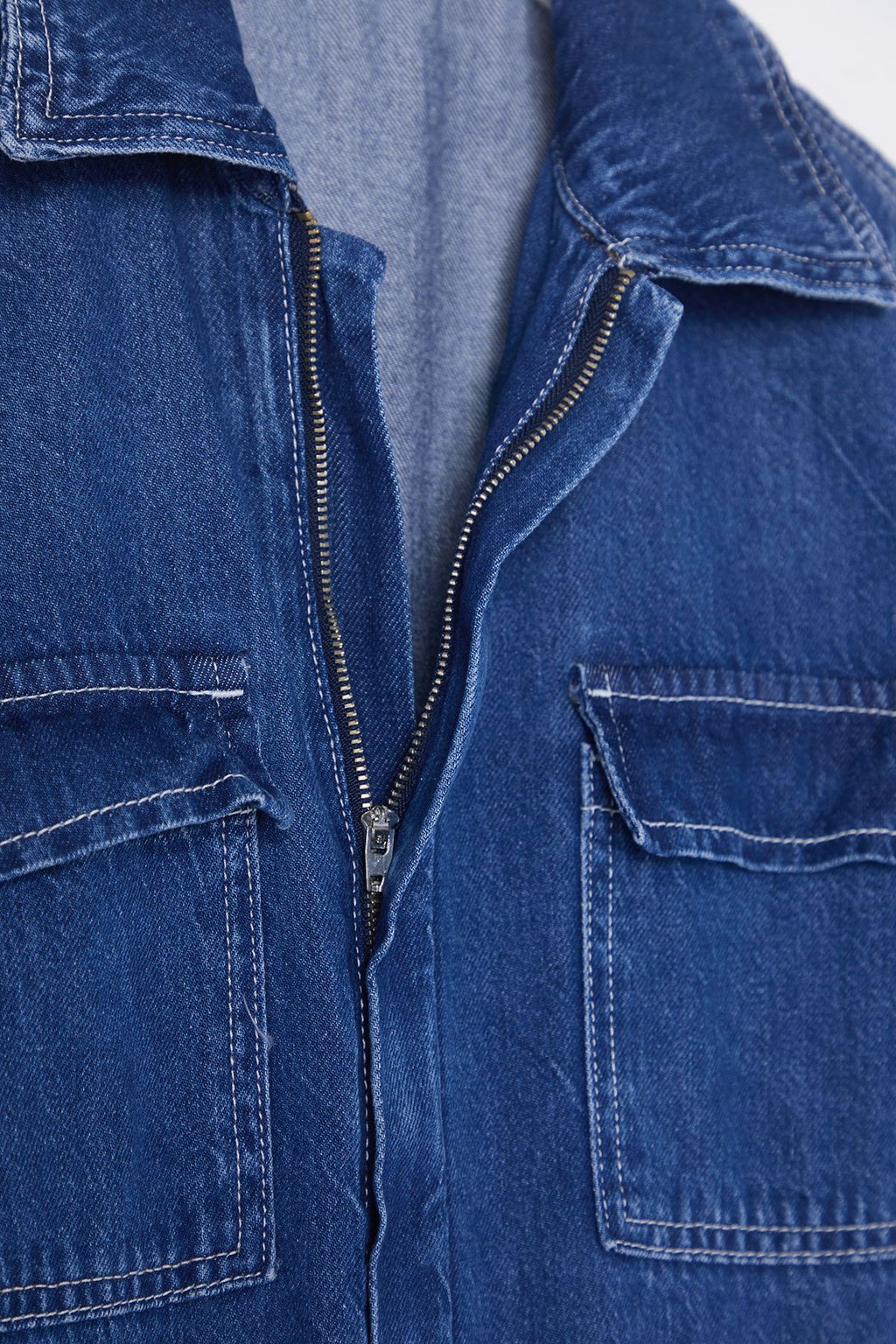 TRENDYOLMILLA Mavi Cep Detayl? Kemerli K?sa Kollu Denim Tulum TWOSS25TU00003  фото 8