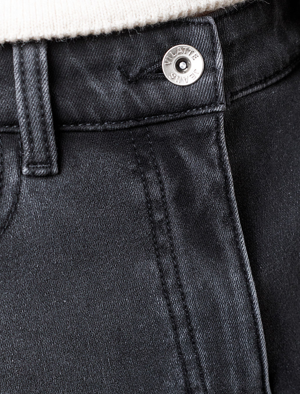 Джинсы-трубы из эластичного денима на флисе - Vilatte фото 3