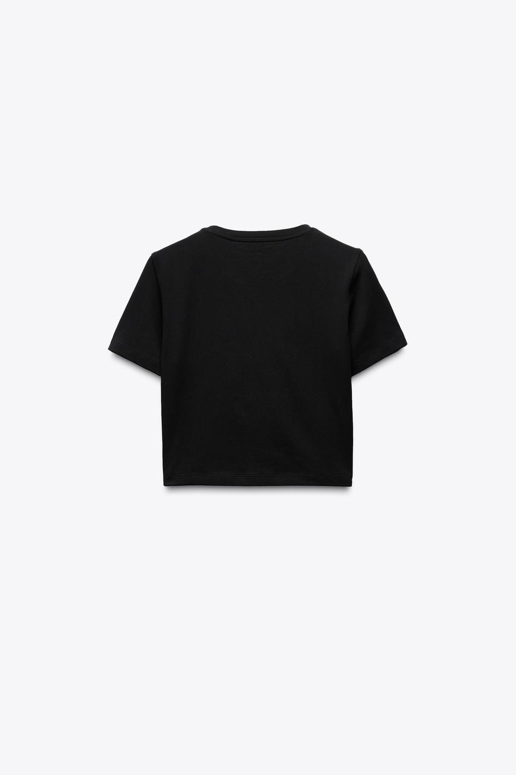 CROPPED STRETCH T-SHIRT - Zara фото 25