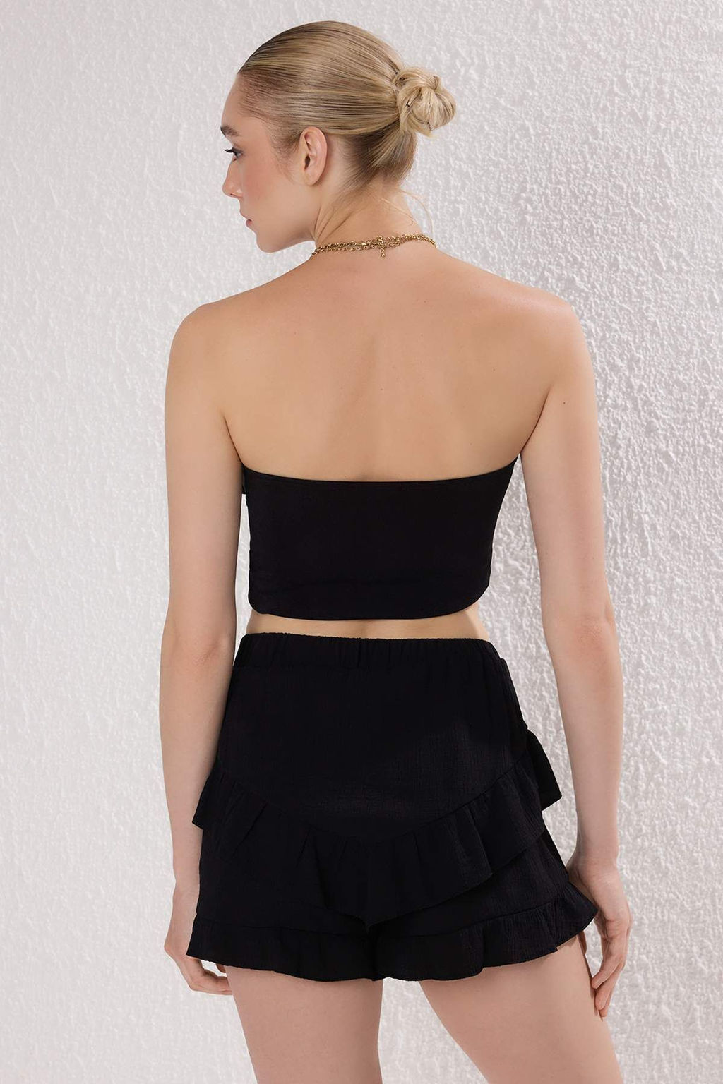 Trendyolmilla Dokulu Kumas Mini Sort Etek TWOSS25SR00223  фото 6