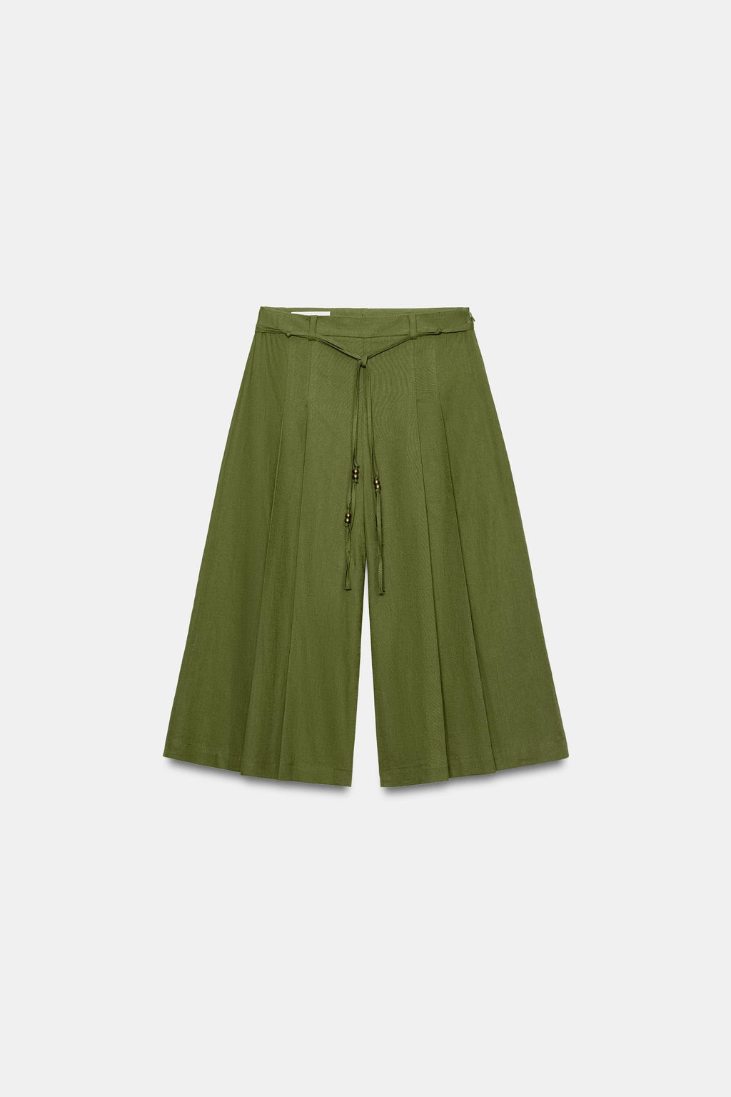 BERMUDA LARGA CINTUR?N ABALORIOS / Khaki - Zara фото 7