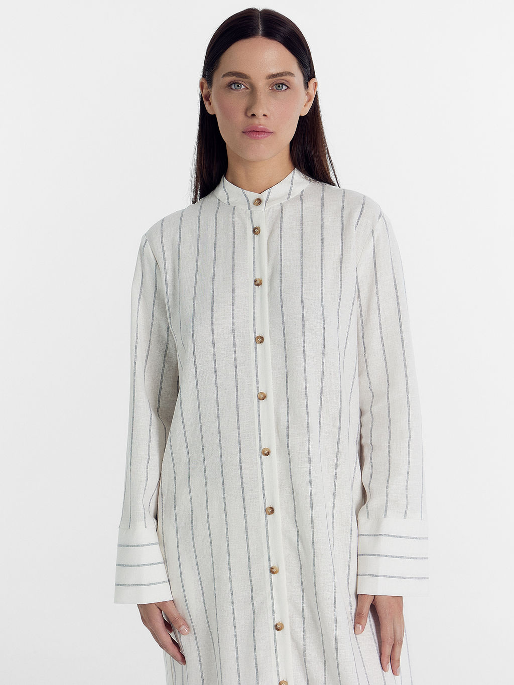 Платье женское светло-молочное в полоску полоска на св.молочном 152627