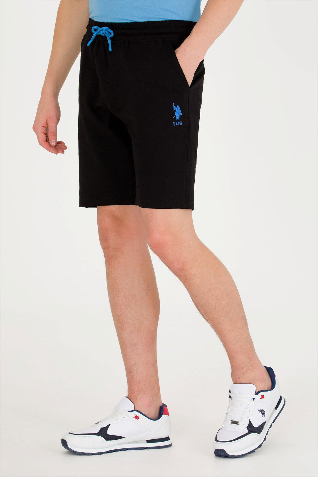 Мужские черные трикотажные шорты - U.s. polo assn фото 2