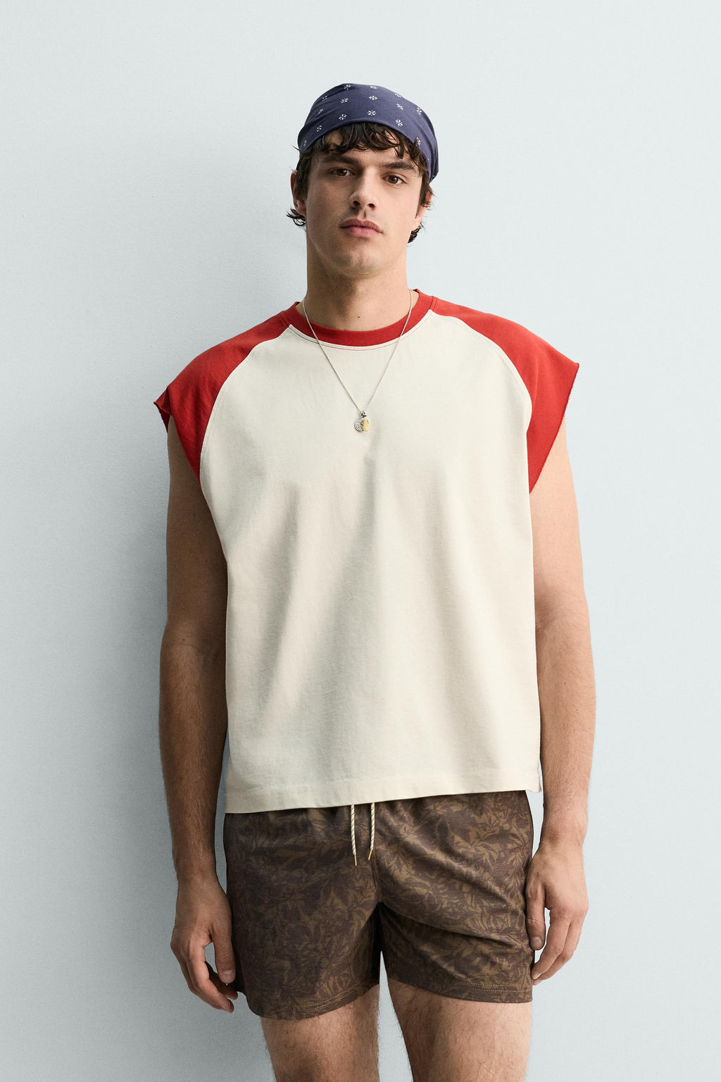 CAMISETA TANK COLOR BLOCK / Crudo