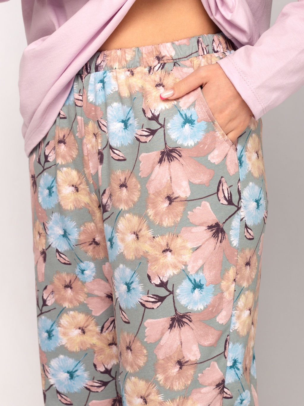 Пижама женская кулирка с брюками "АПРЕЛЬ"