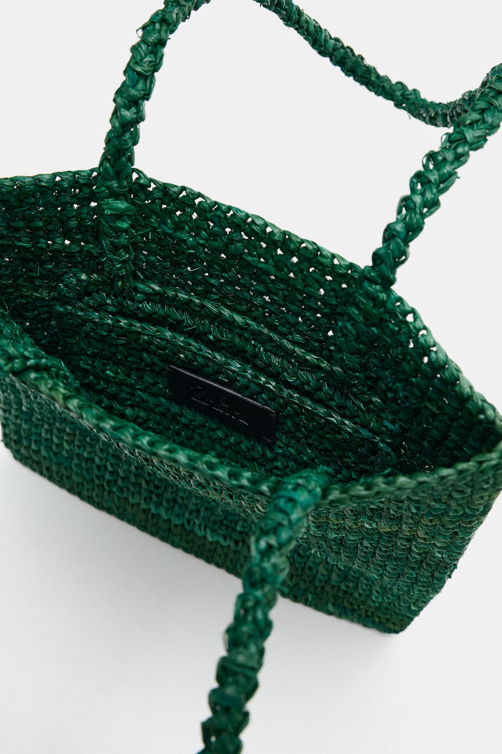 BOLSO MINI SHOPPER RAFIA / Verde - Zara фото 7