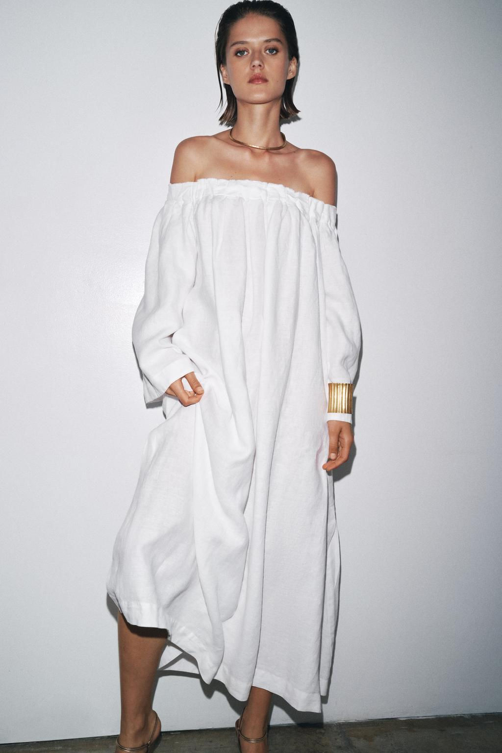 100% LINEN DRESS ZW COLLECTION - Zara фото 2