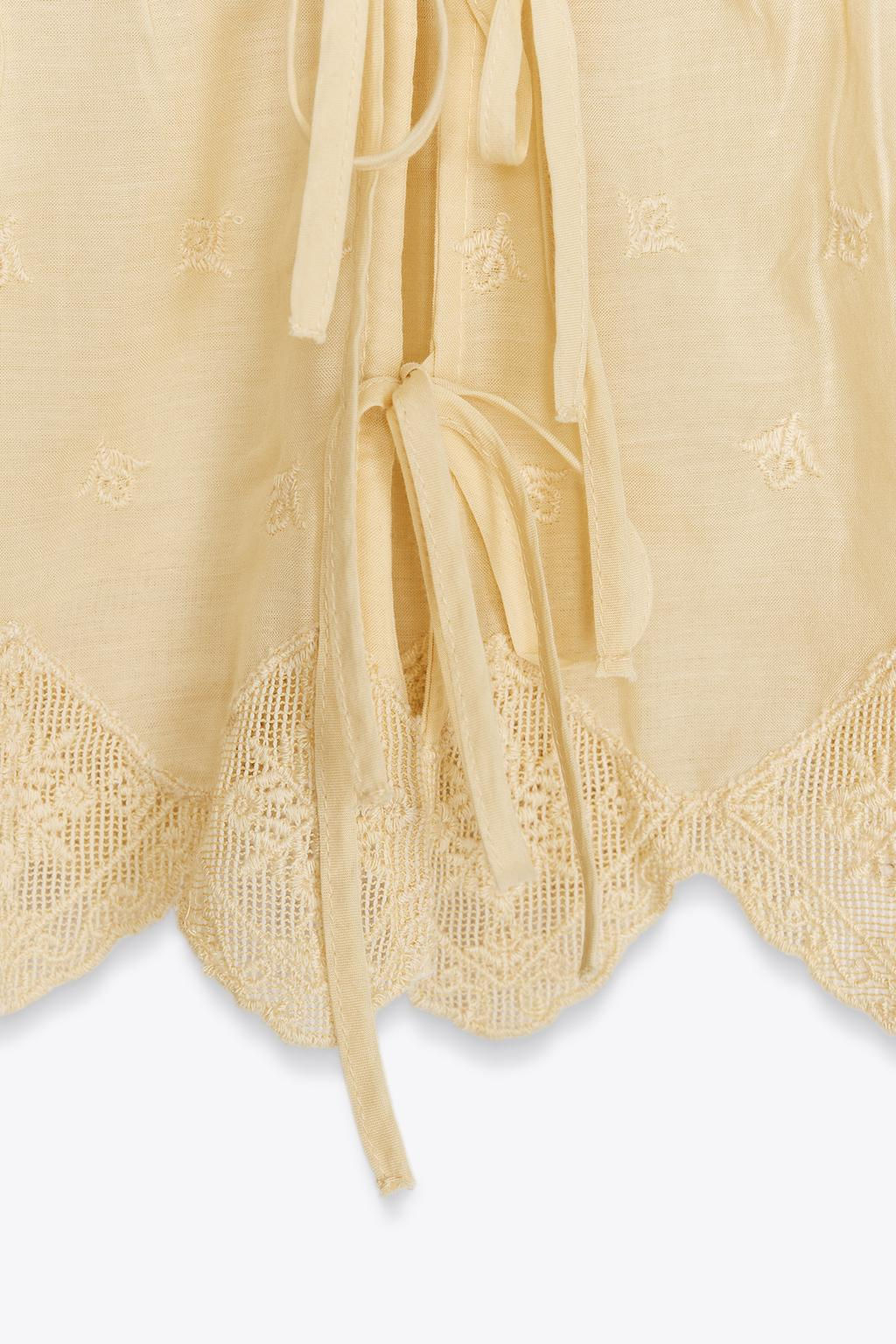 EMBROIDERED STRAPPY TOP - Zara фото 15