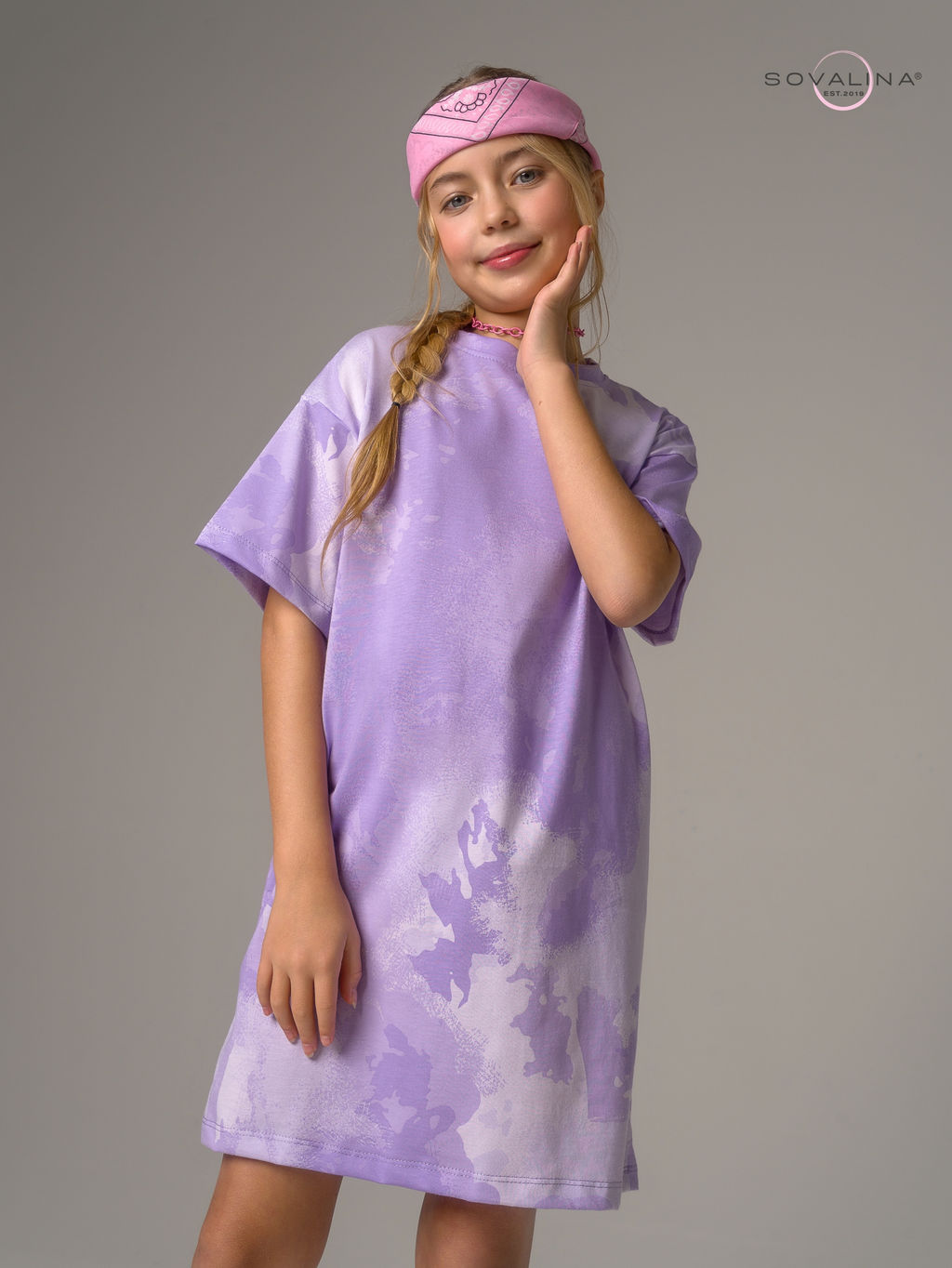 Платье Teen тайдай лаванда - Sovalina фото 11