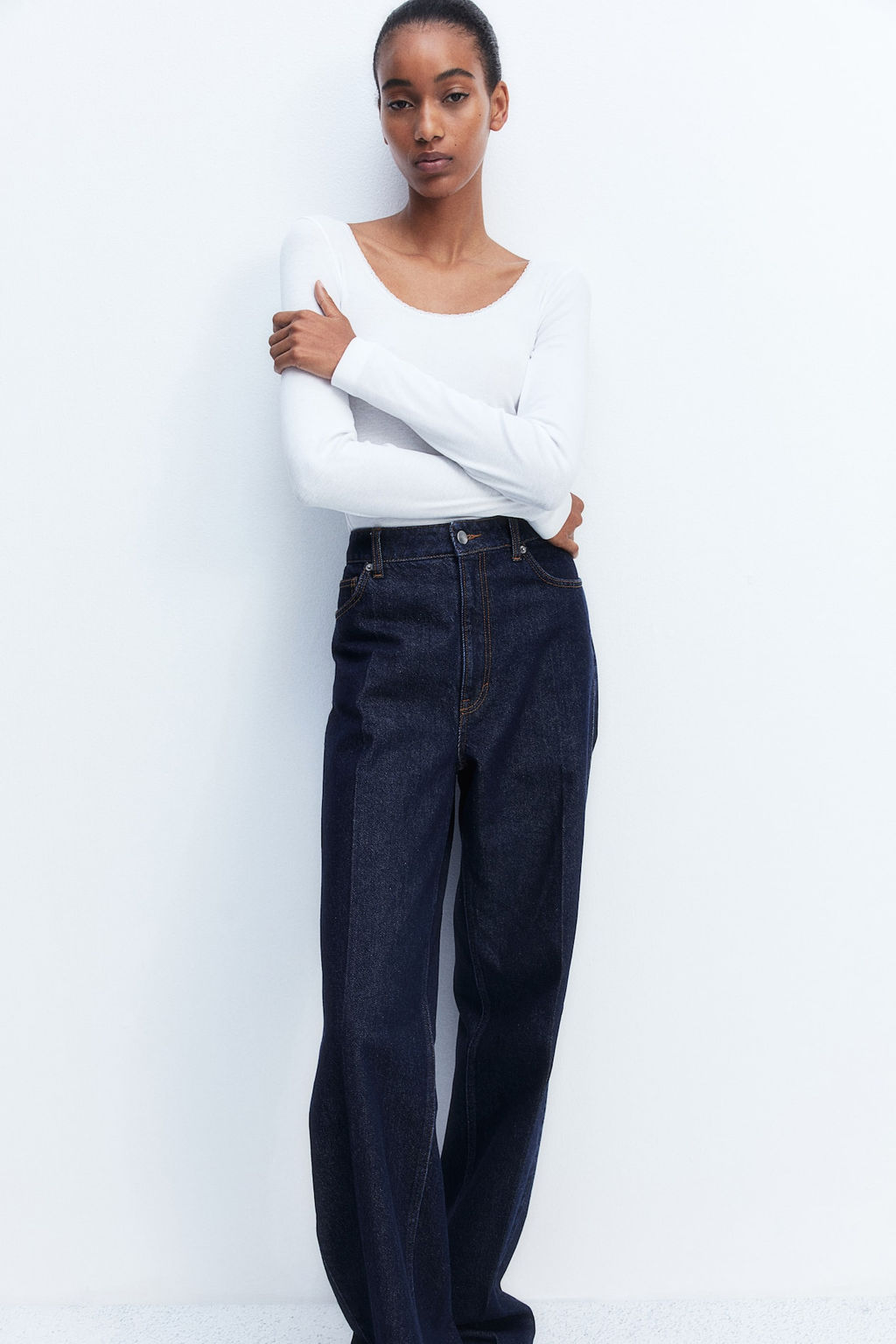 Top de canale con ribete de encaje - H&m фото 2