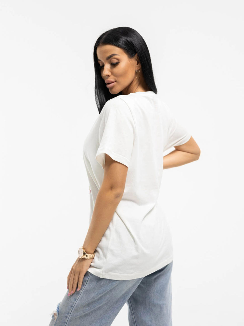 Футболка женская, цвет белый - Барболета фото 3