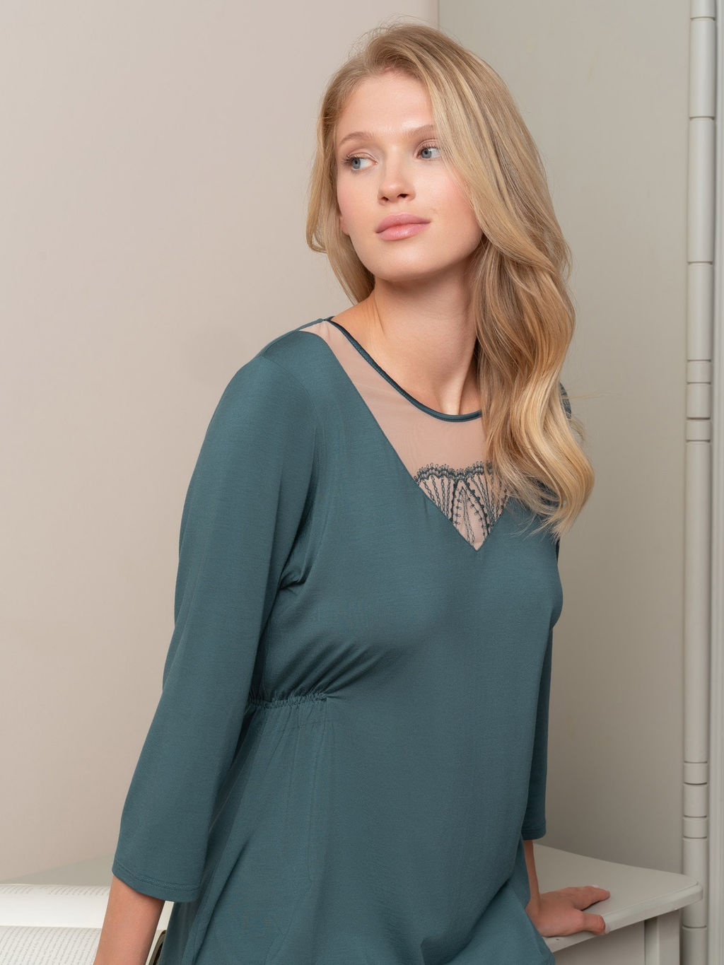 Пижама домашняя Indefini с длинным рукавом и брюками из модала  фото 4