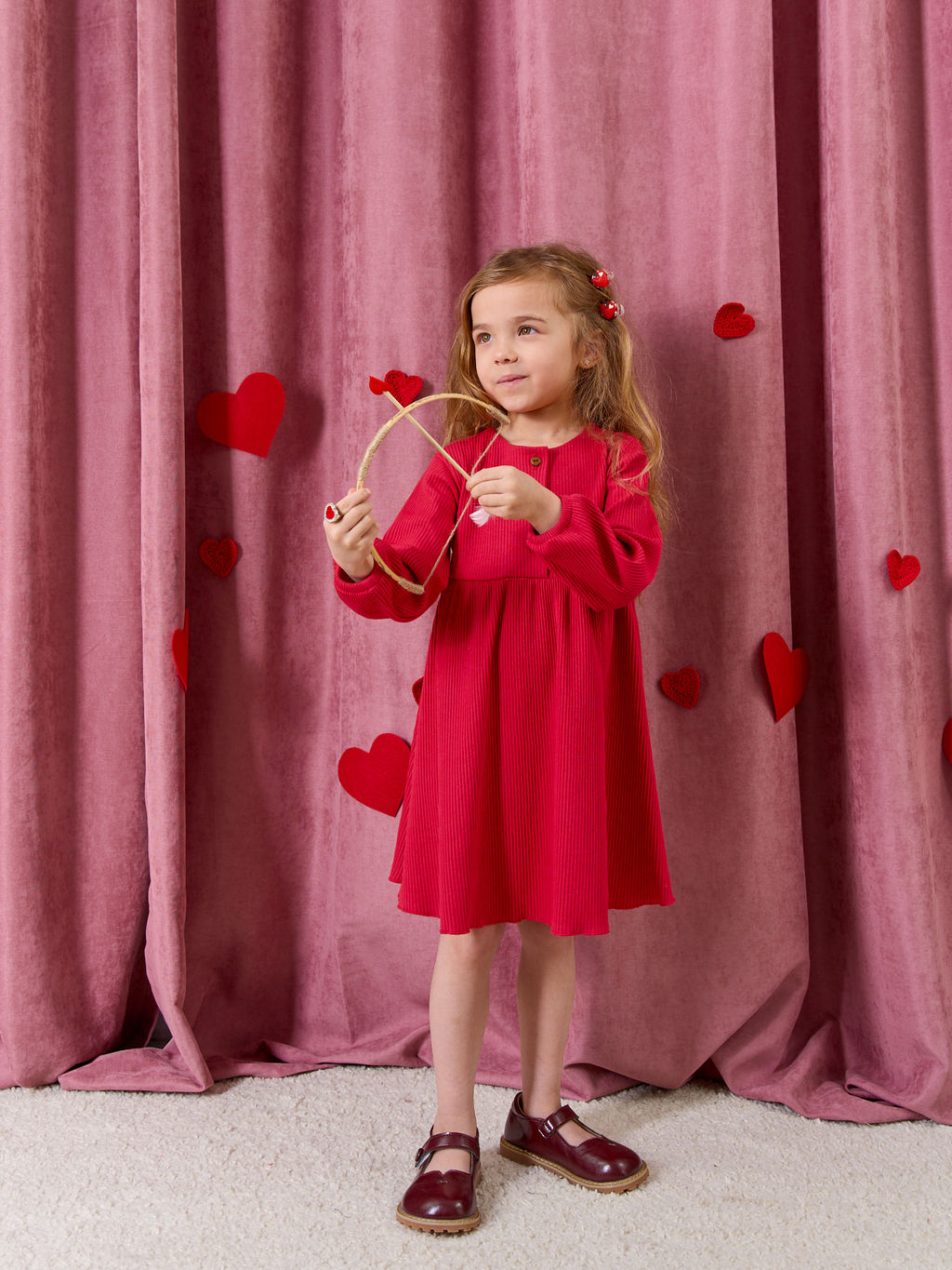 Платье Малиновый десерт в рубчик - Bungly фото 2