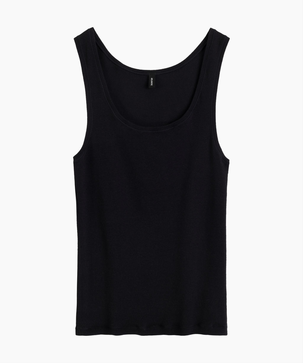 ATLANTIC LV-003 Майка женская Ribbed Top черный  фото 2
