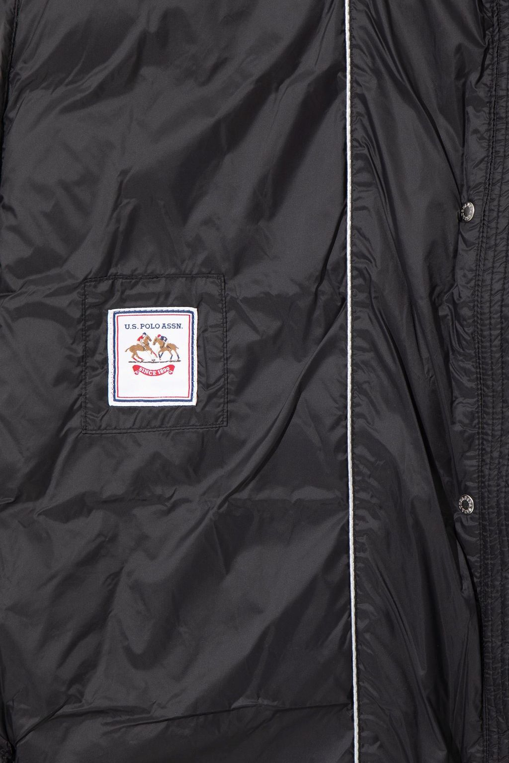 Женское черное пальто с капюшоном из синтетики - U.s. polo assn фото 9