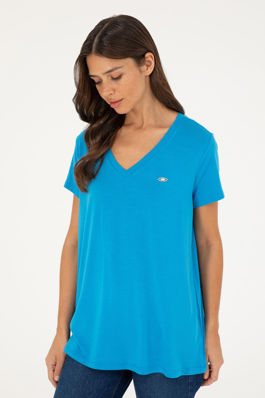 Женская базовая футболка Saks Неожиданная скидка в корзине - U.s. polo assn фото 3