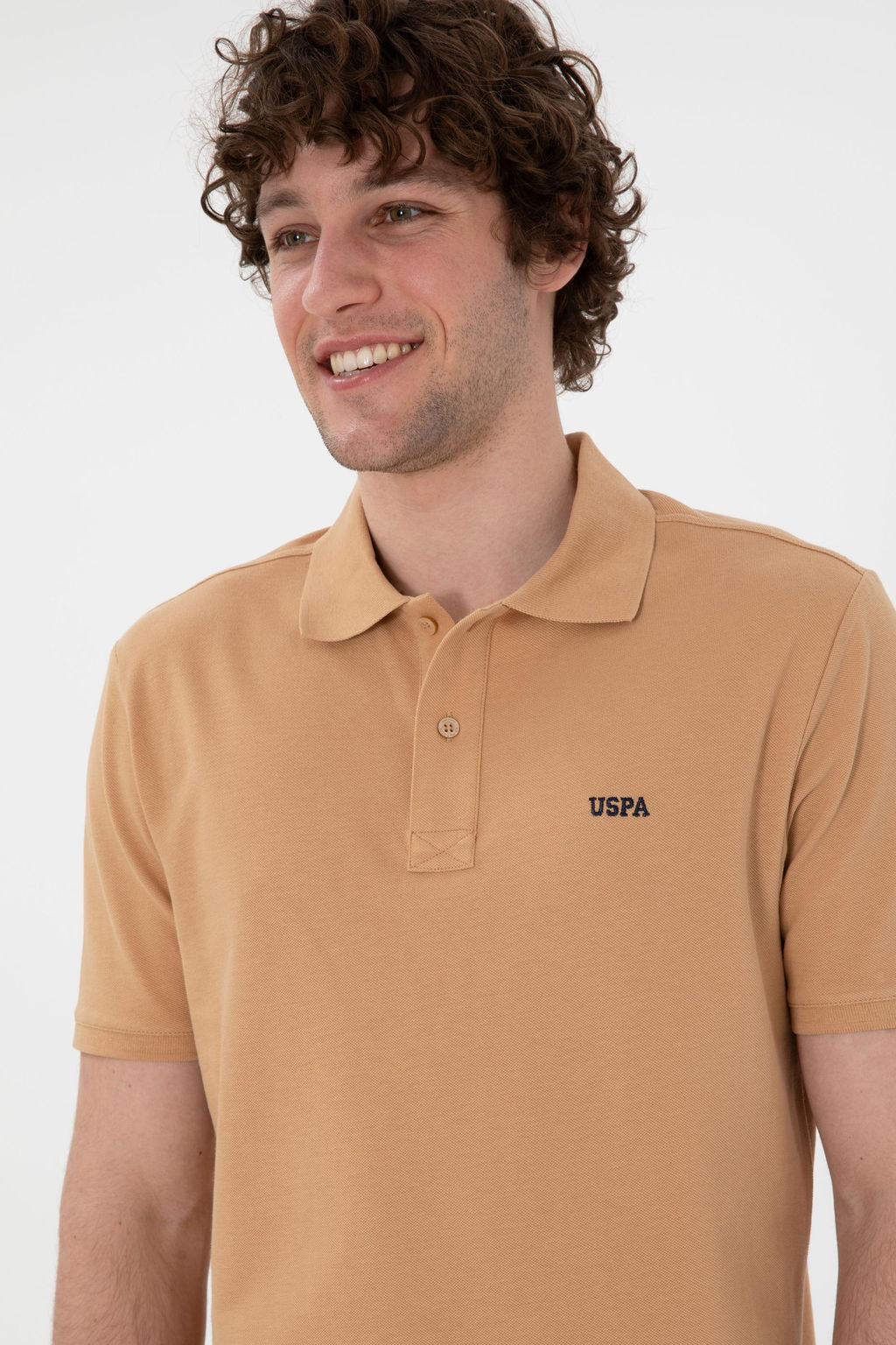 Erkek Regular Fit Polo Yaka Camel Basic Ti__rt Sepette S_rpriz _ndirim - U.s. polo assn фото 3