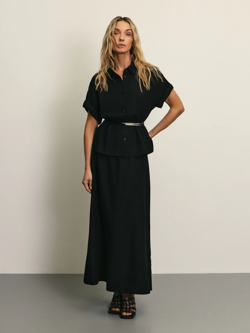 Льняная рубашка прямого кроя / Zarina фото 2