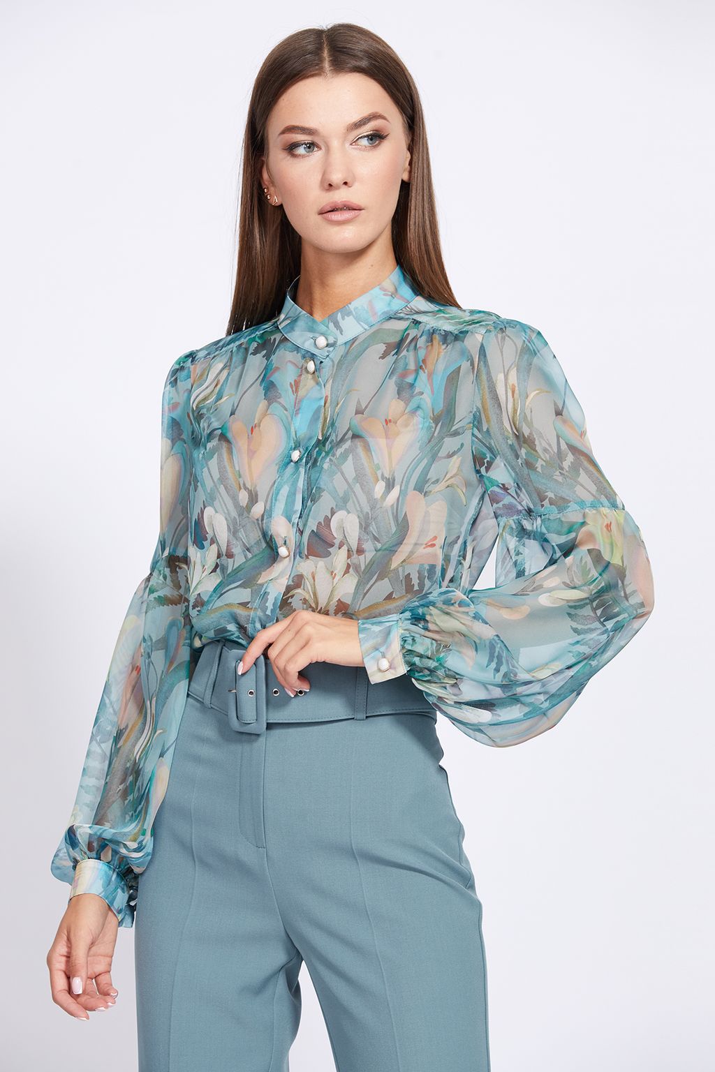 Блузка 2306 мятный - Eola фото 2